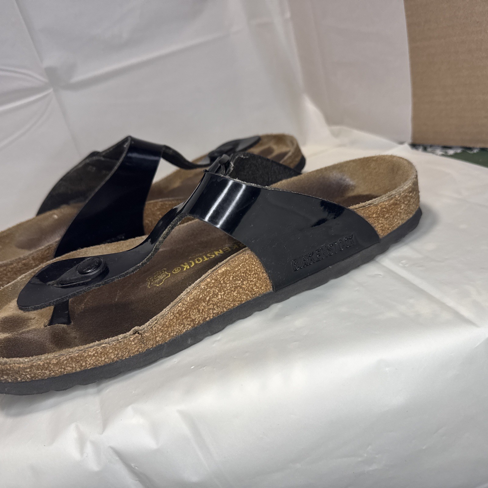 Birkenstock Gizeh Black Thong Sandals Women’s Size 41 US L10/M8 Leather