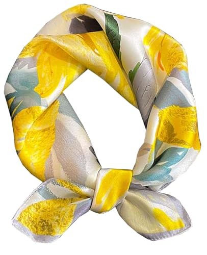 Hair Bandanas Scarf For Women Lightweight 12-yellow Graffiti/27.5*27.5in