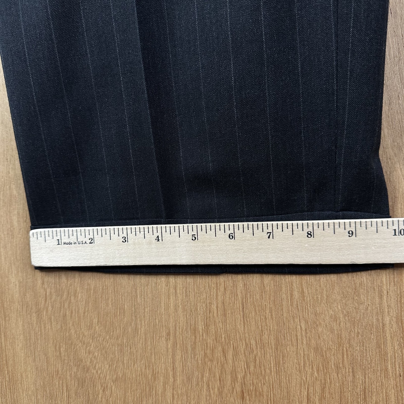 Botany 500 Suit Mens 46R Gray Pinstripe 2 Button Wool Pants 36×28 Canvased