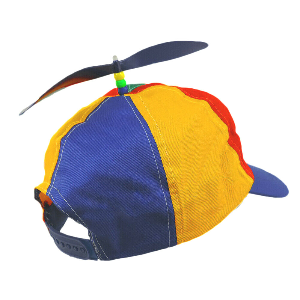 Propeller Beanie Baseball Clown Costume Hat Ball Cap Multi Colored Adult Size