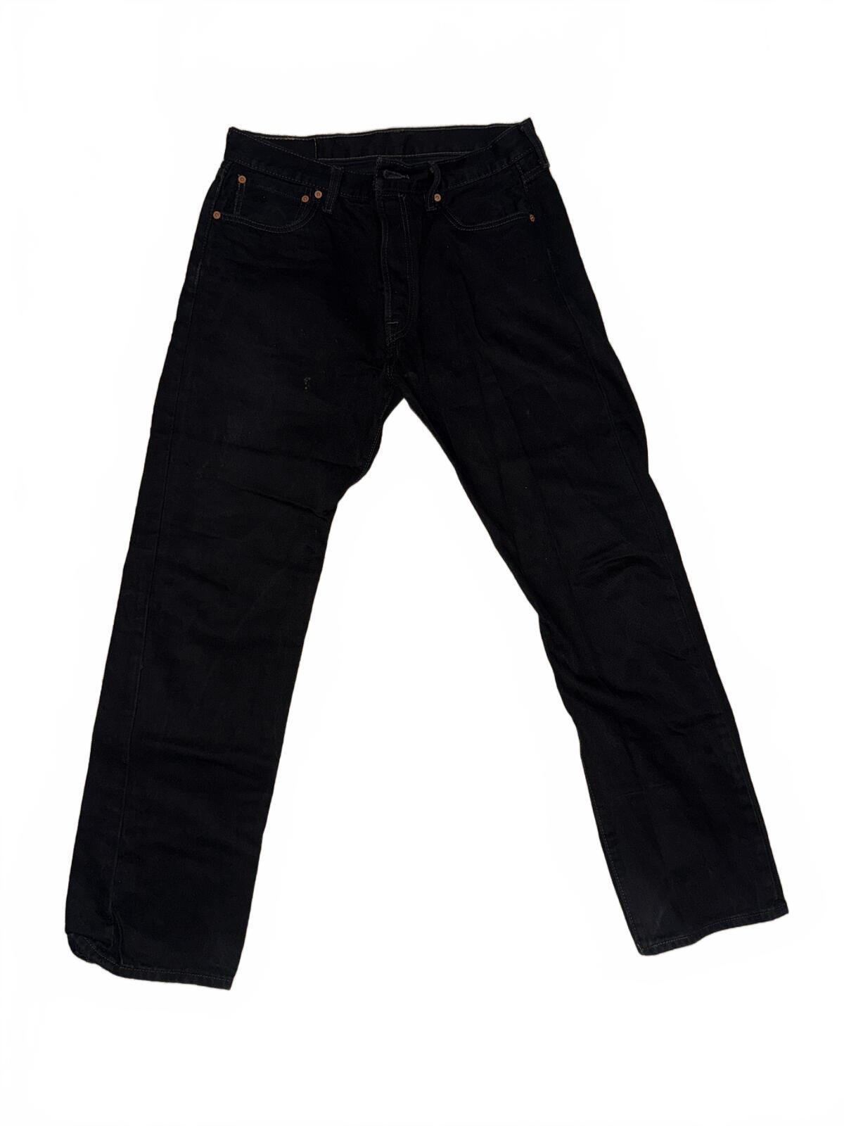 Levi’s 501 Black Jeans Men’s W34 L32 Button Fly Straight Leg Denim