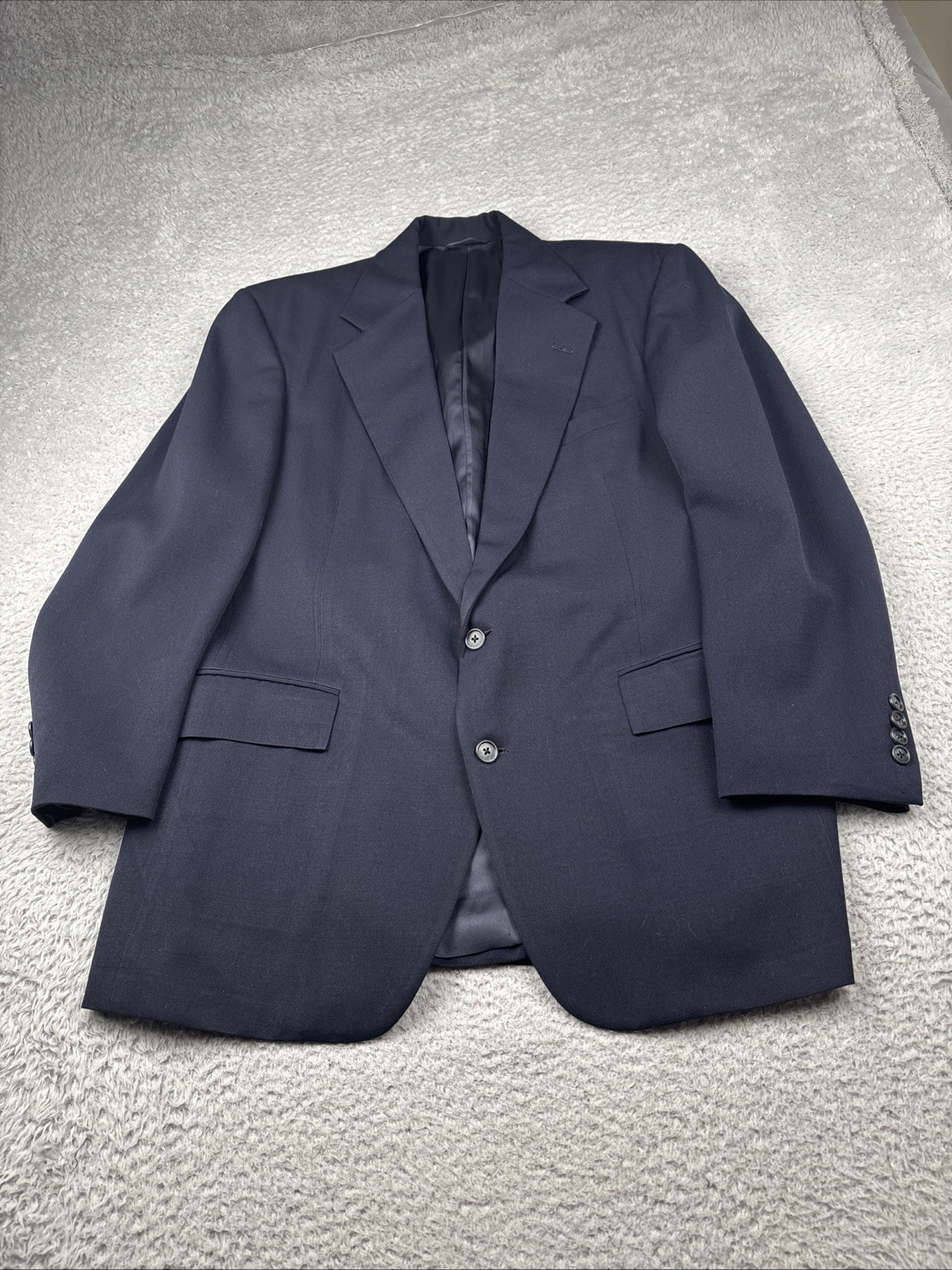 Vintage Polo Ralph Lauren Blazer Mens 42R Navy 2 Button Single Vented Sport Coat
