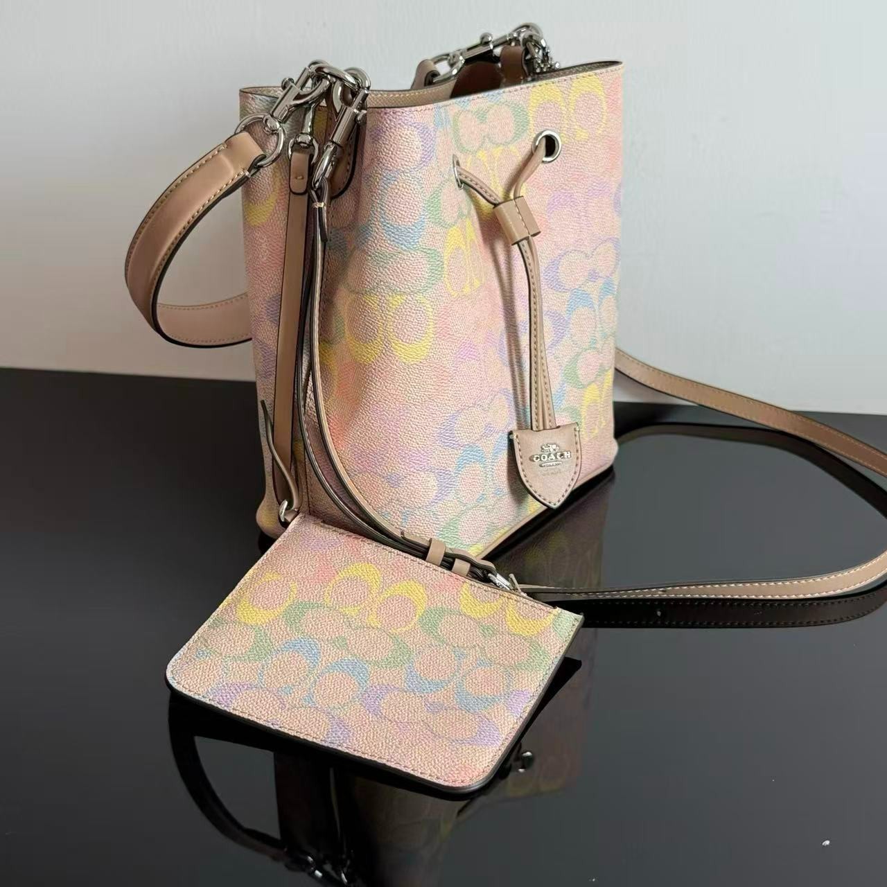 Rainbow Fortune Bucket Coach Shoulder Bag CDA92- Fashionable Crossbody Bag