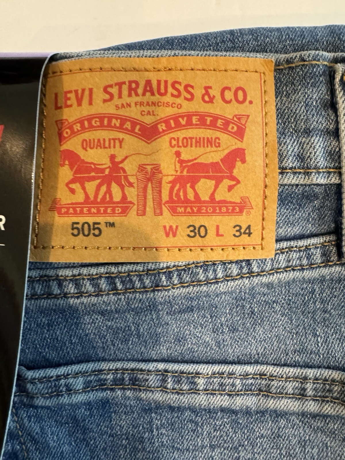 Levi’s 505 Jeans Mens Size 30×34 Regular Fit Straight Leg Blue Denim