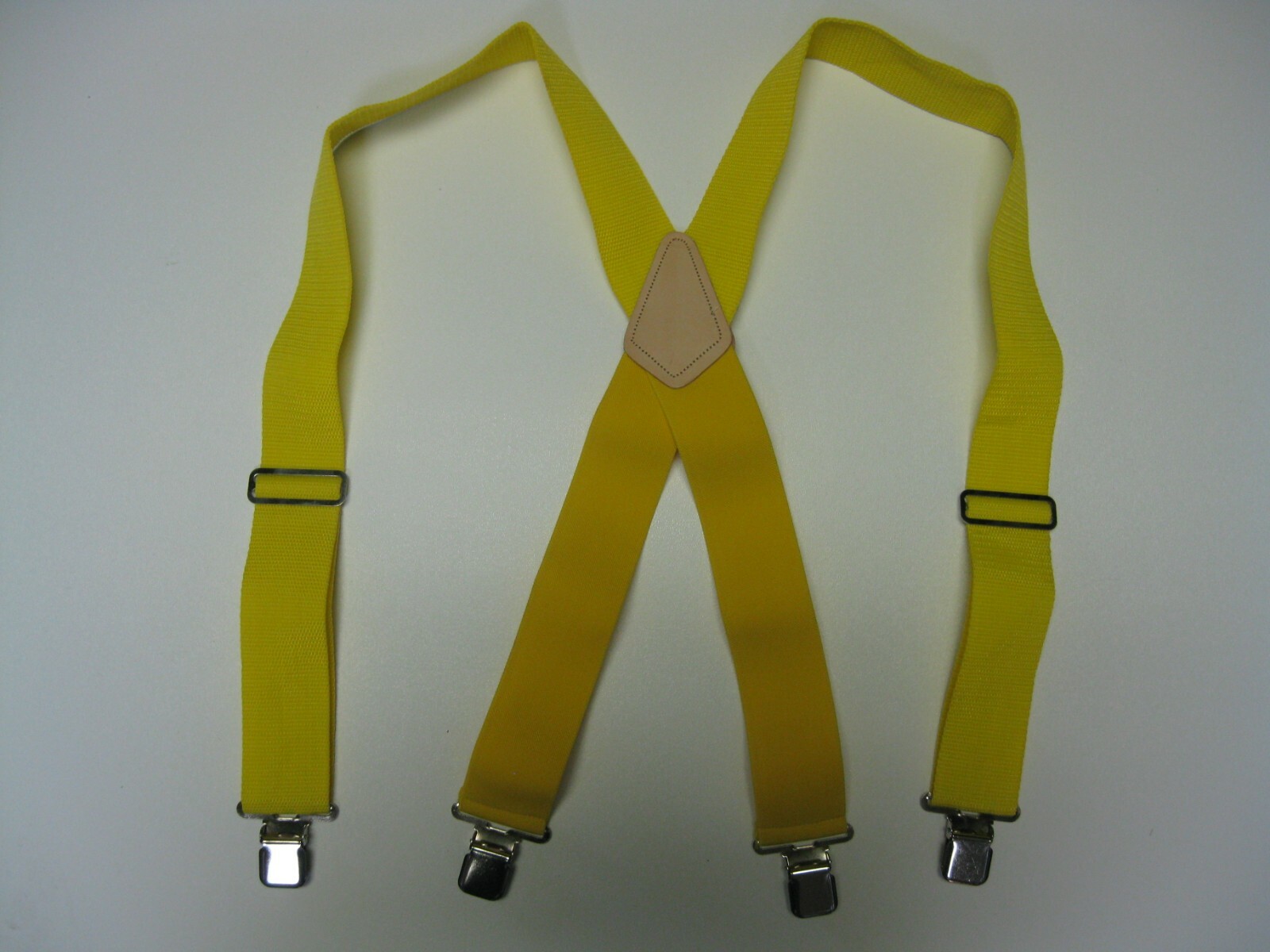 Men’s Yellow Gold Industrial X Style Suspenders, Non Stretch, USA Made