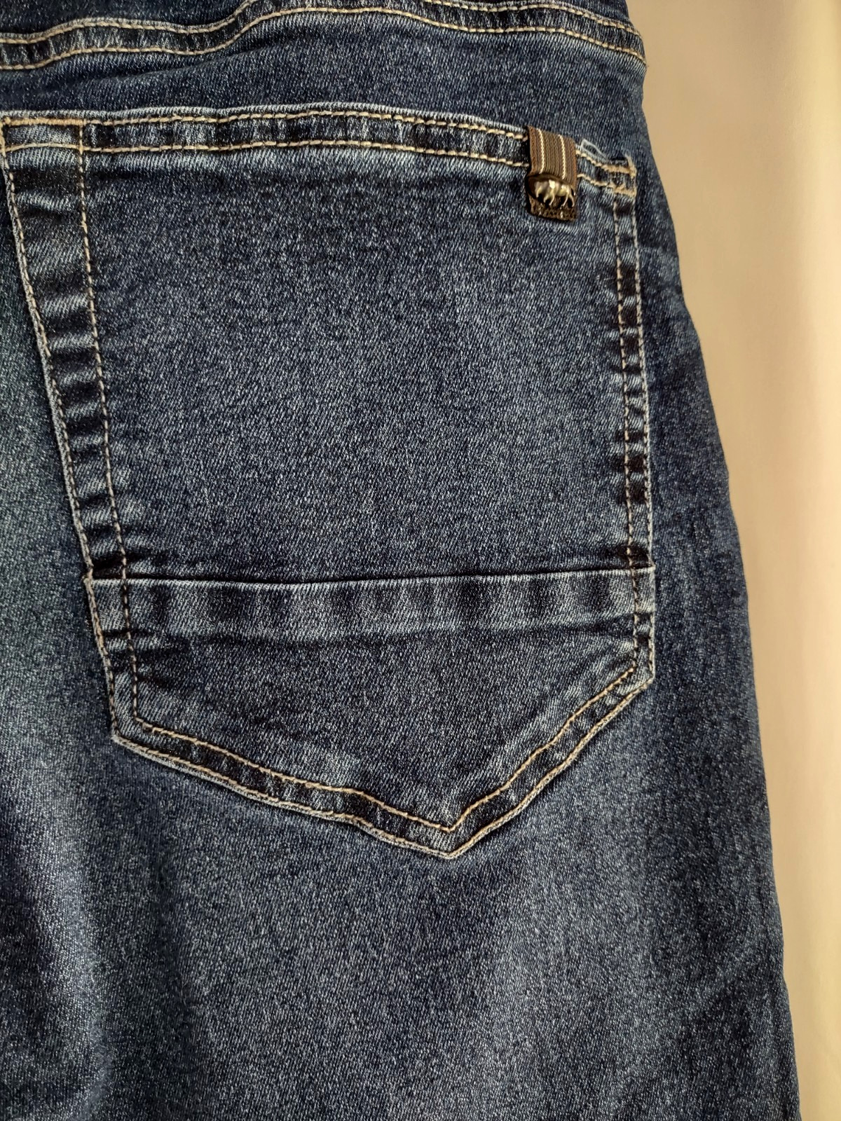 Buffalo David Bitton Men’s Jeans 34×32 Indigo Max X Skinny Stretch Crinkled