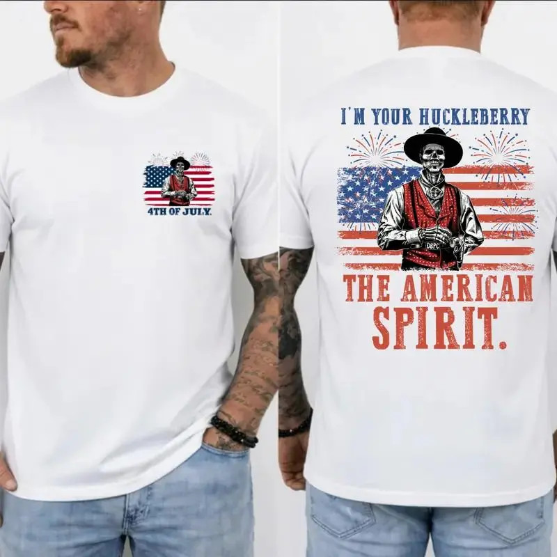 Doc Holliday I’m Your Huckleberry The American Spirit T-Shirt, Skeleton Cowboy 4