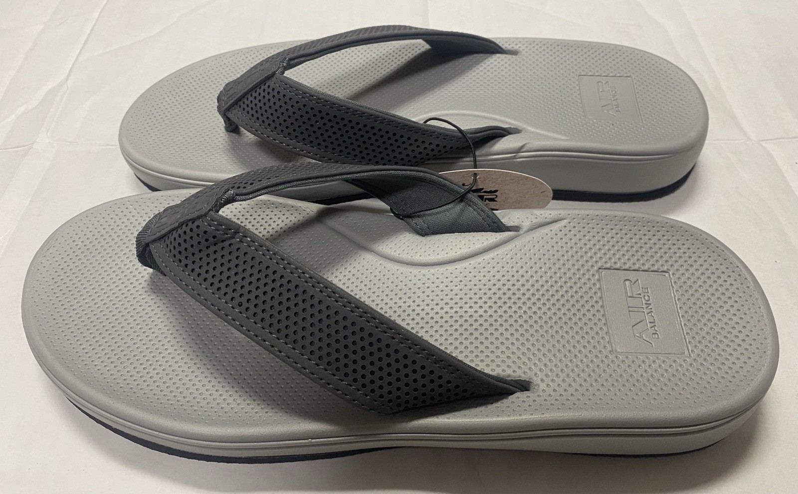 Air Balance Comfort Soft Gray Flip Flops Sandals Men’s Size 8 9 10 11 12 13 New