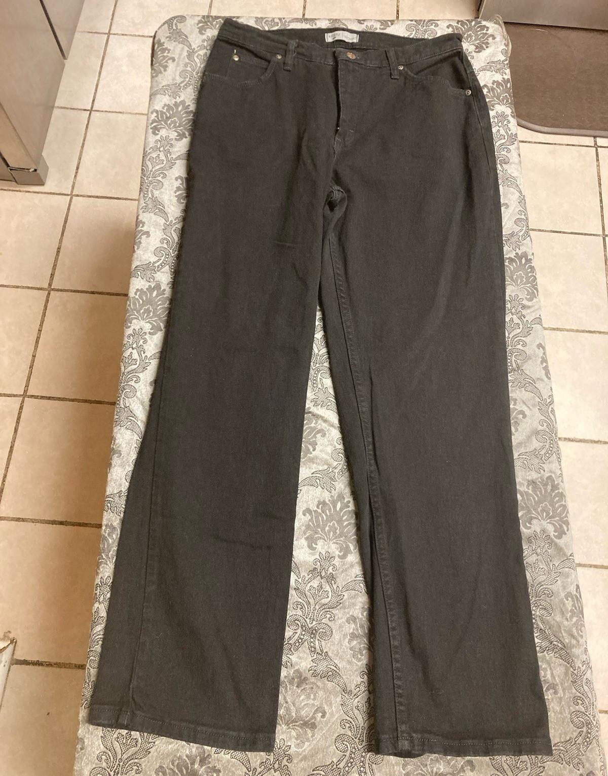 Riders by Lee Men’s Relaxed Fit Dark Wash Black Denim Jeans Straight 5-Pocket