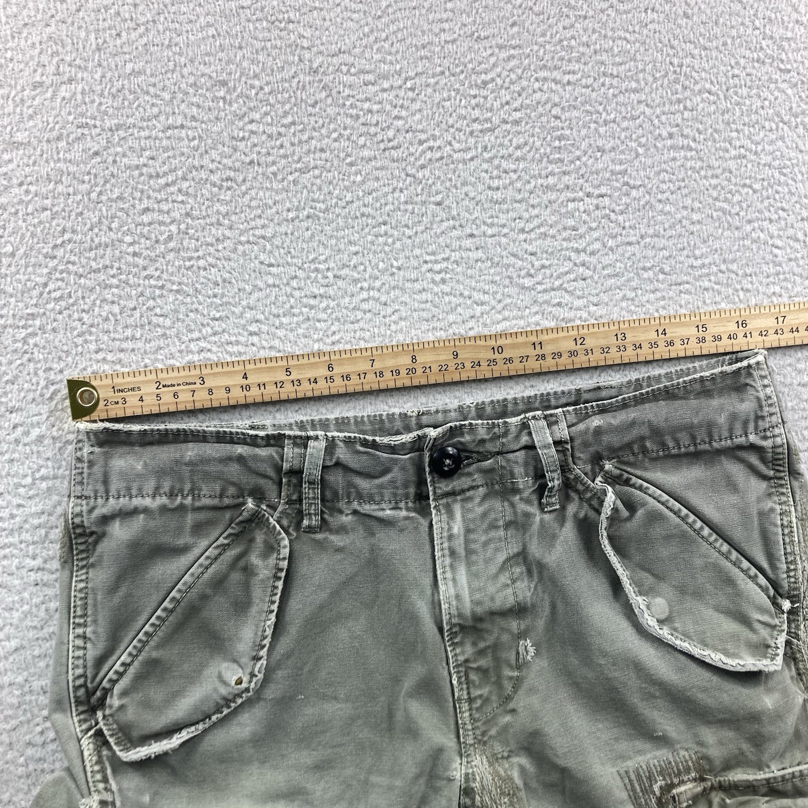 Denim And Supply Ralph Lauren M51 Cargo Pants Men 30×32 Green USA UK Flag Patch