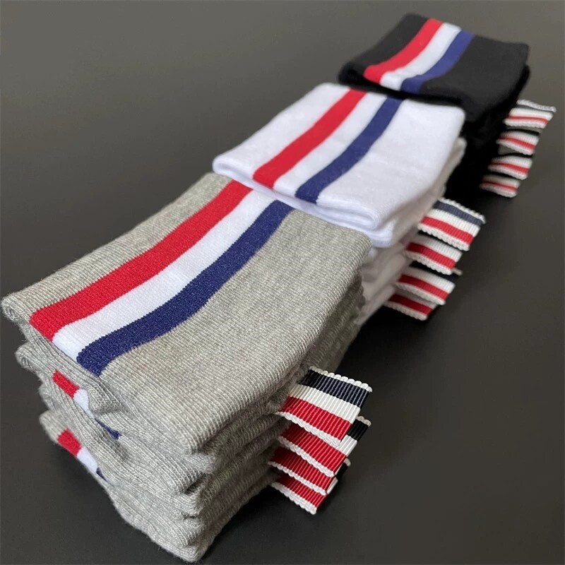 Thom Browne Men’s and Women’s Shallow Cut Short Boat Socks