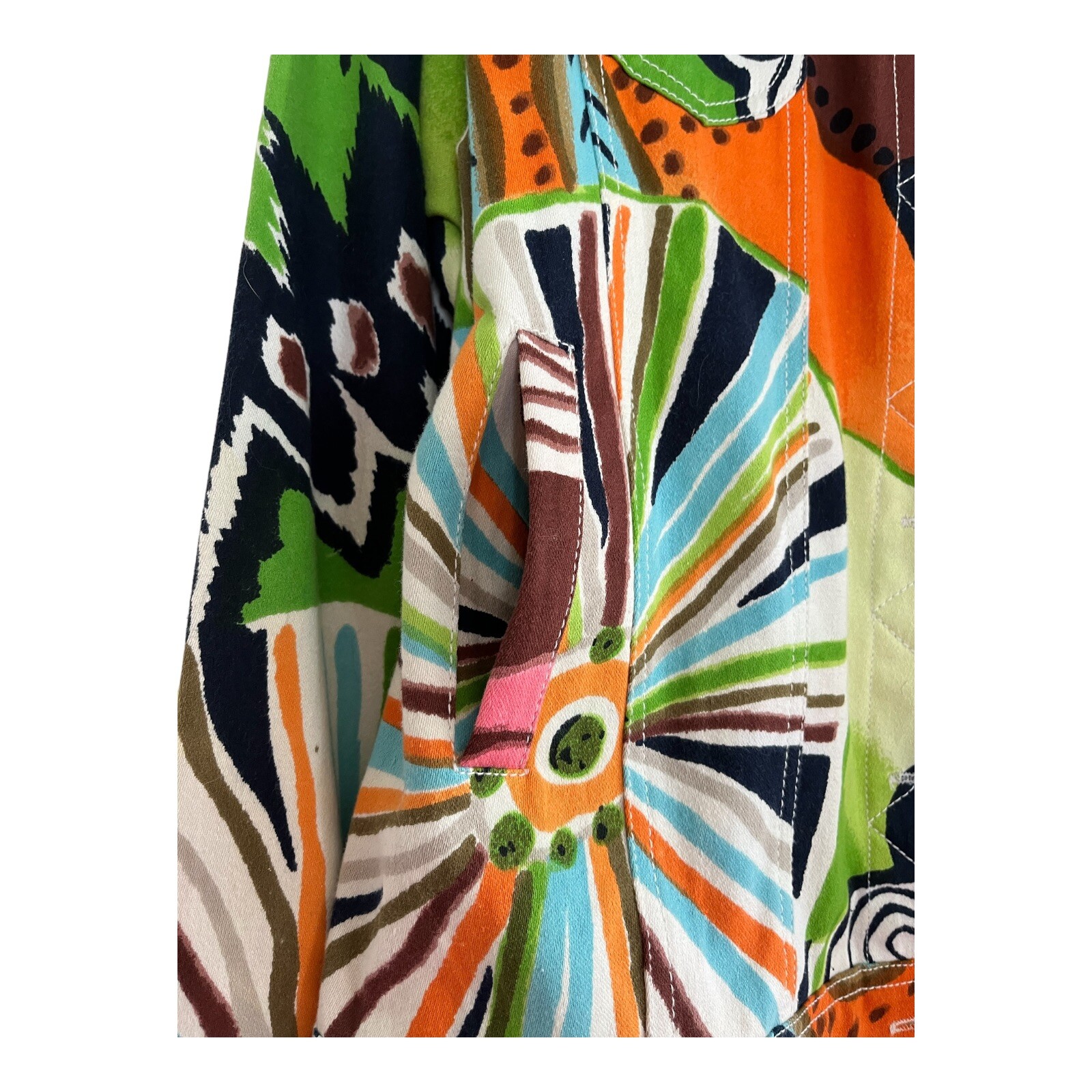 Life Style Sz L Jacket multi-colored, jean jacket texture