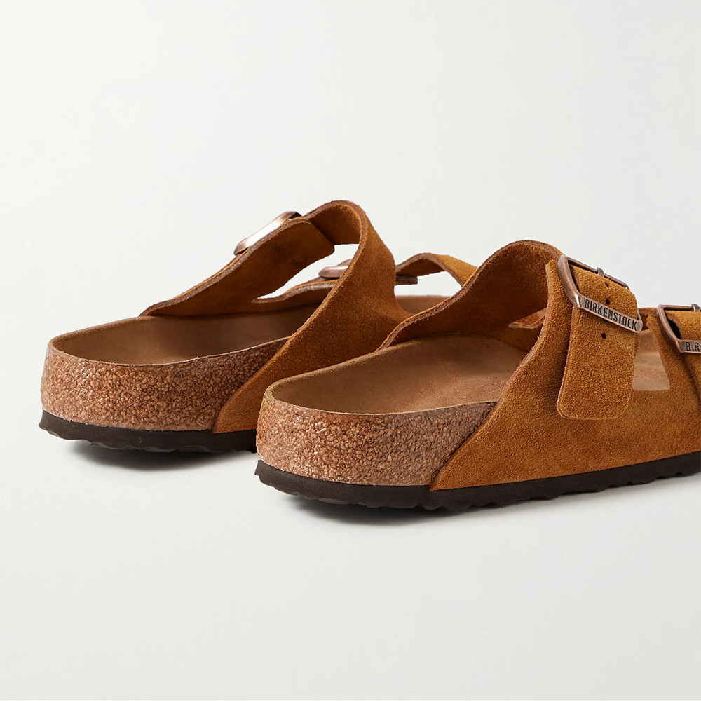 Birkenstock Arizona Suede Mink Soft Footbed Sandals Men’s Shoes Regular/Wide