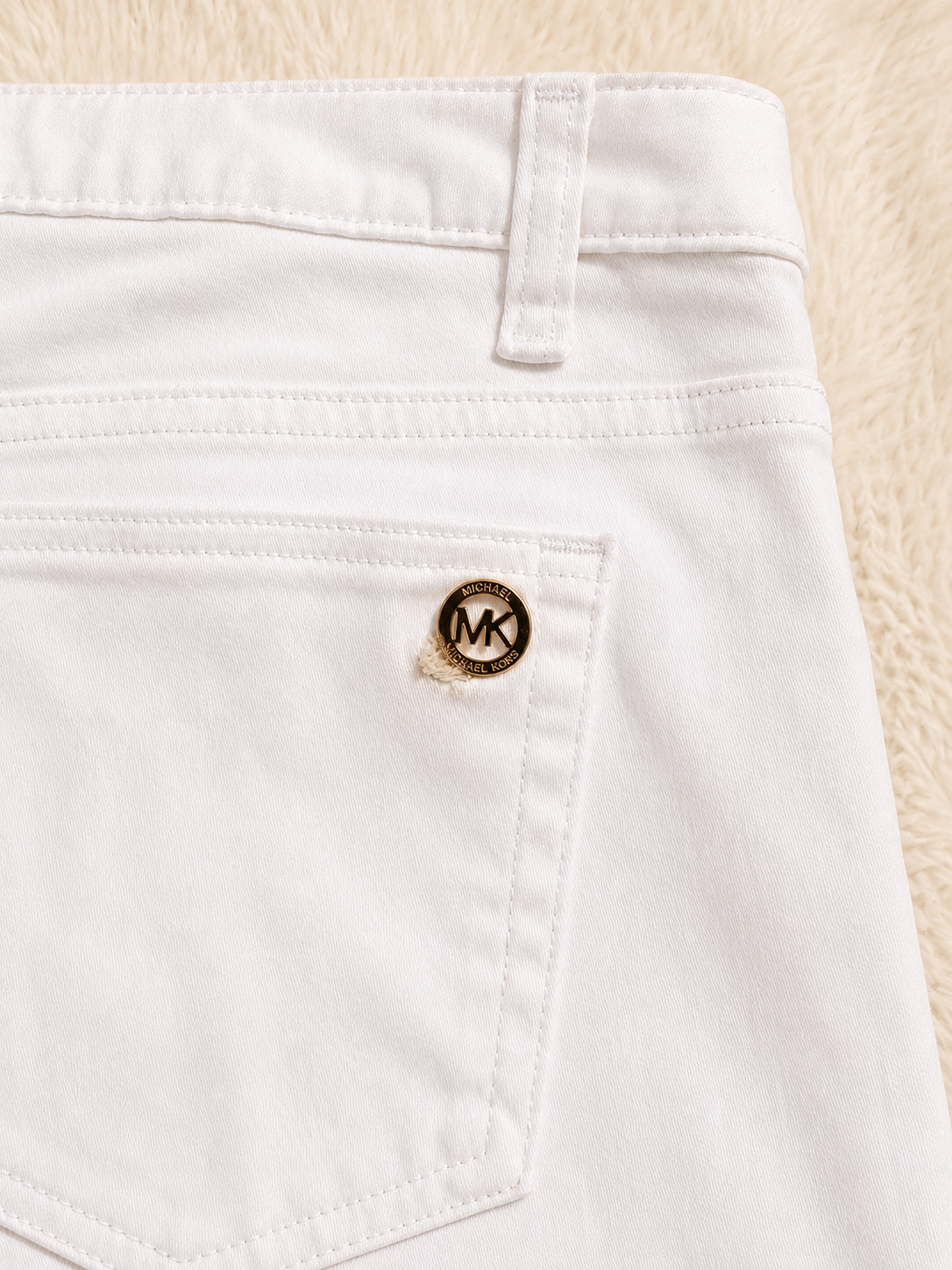 Michael Kors Women’s Orange Denim Skinny Jeans Size 4 Mid Rise 5-Pocket Logo