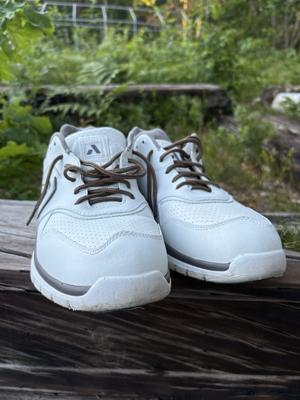 Anodyne No. 50 Sport Trainer White Leather Walking Sneakers