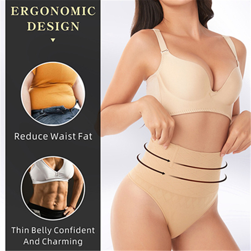 Women’s Shaping Thong Panties Tummy Control Shapewear High Waist Underwear Body