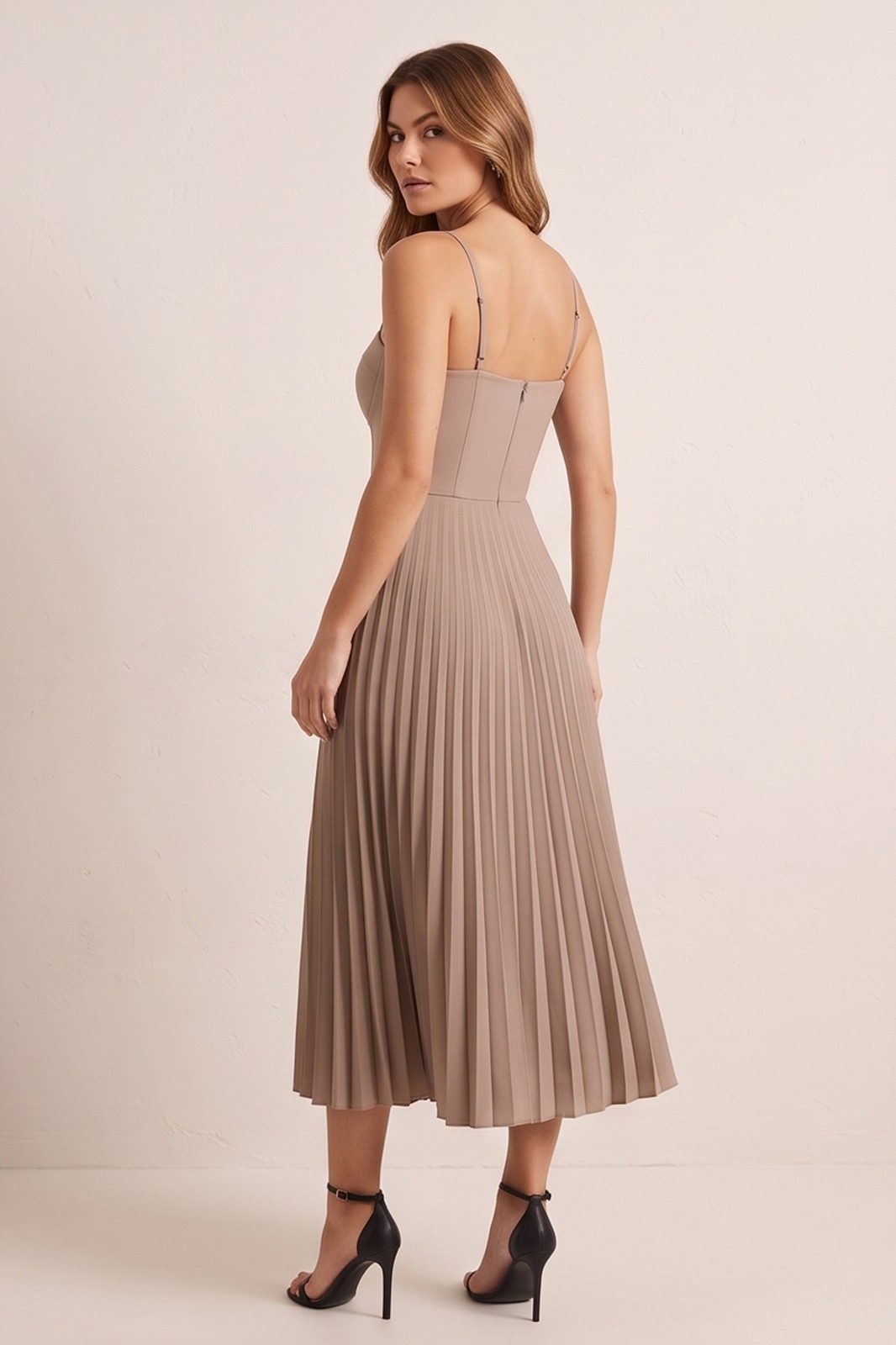 Beige Eclipse Corset Dress by FemeAdor – Size SMALL (S) – Made in Ukraine