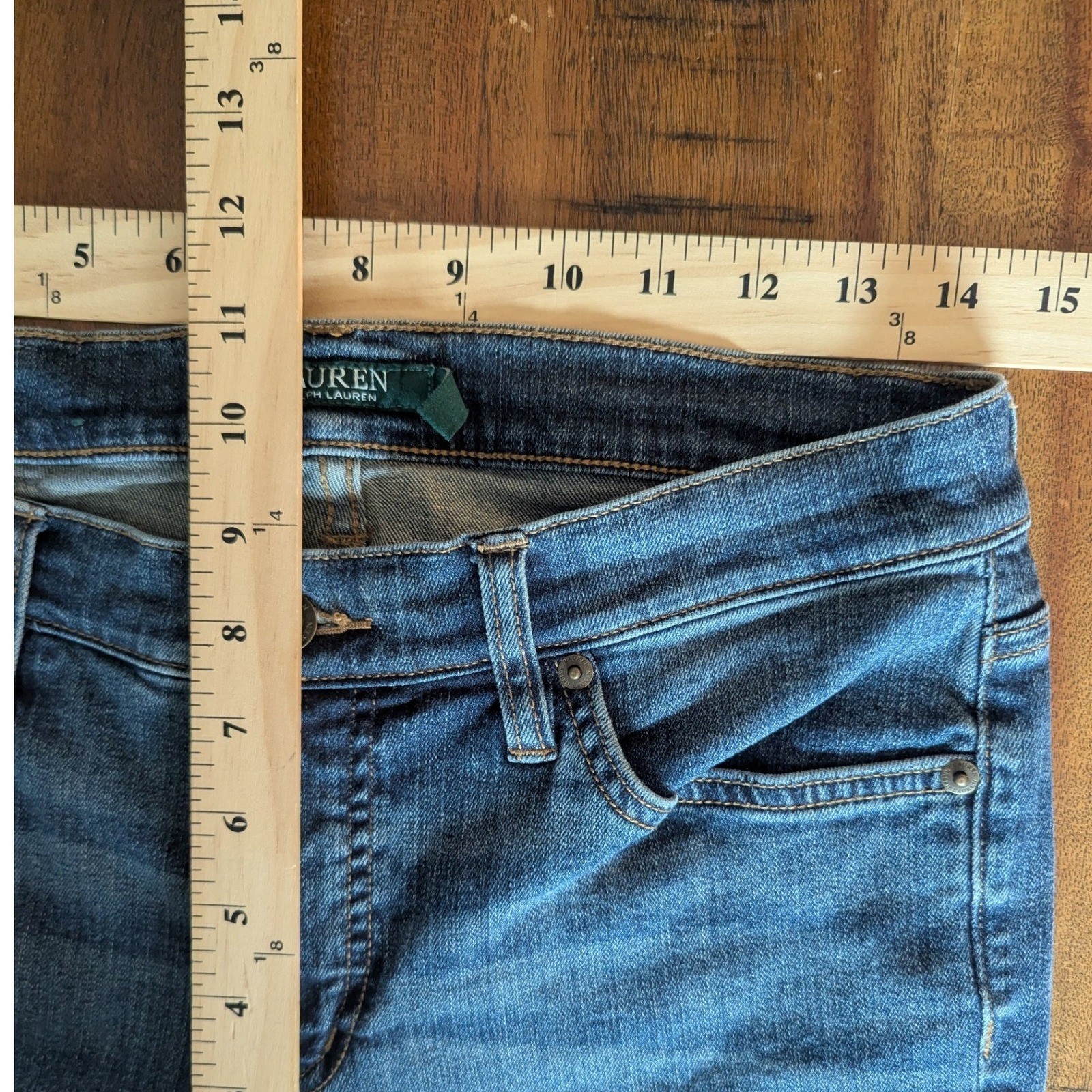 Lauren Ralph Lauren Jeans Classic Straight Leg Denim Womens Sz 6 Medium Wash