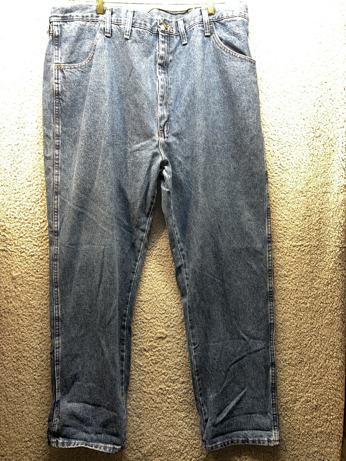 Rustler by Wrangler Jeans Mens 44×32 Blue Regular Fit Straight Leg Denim