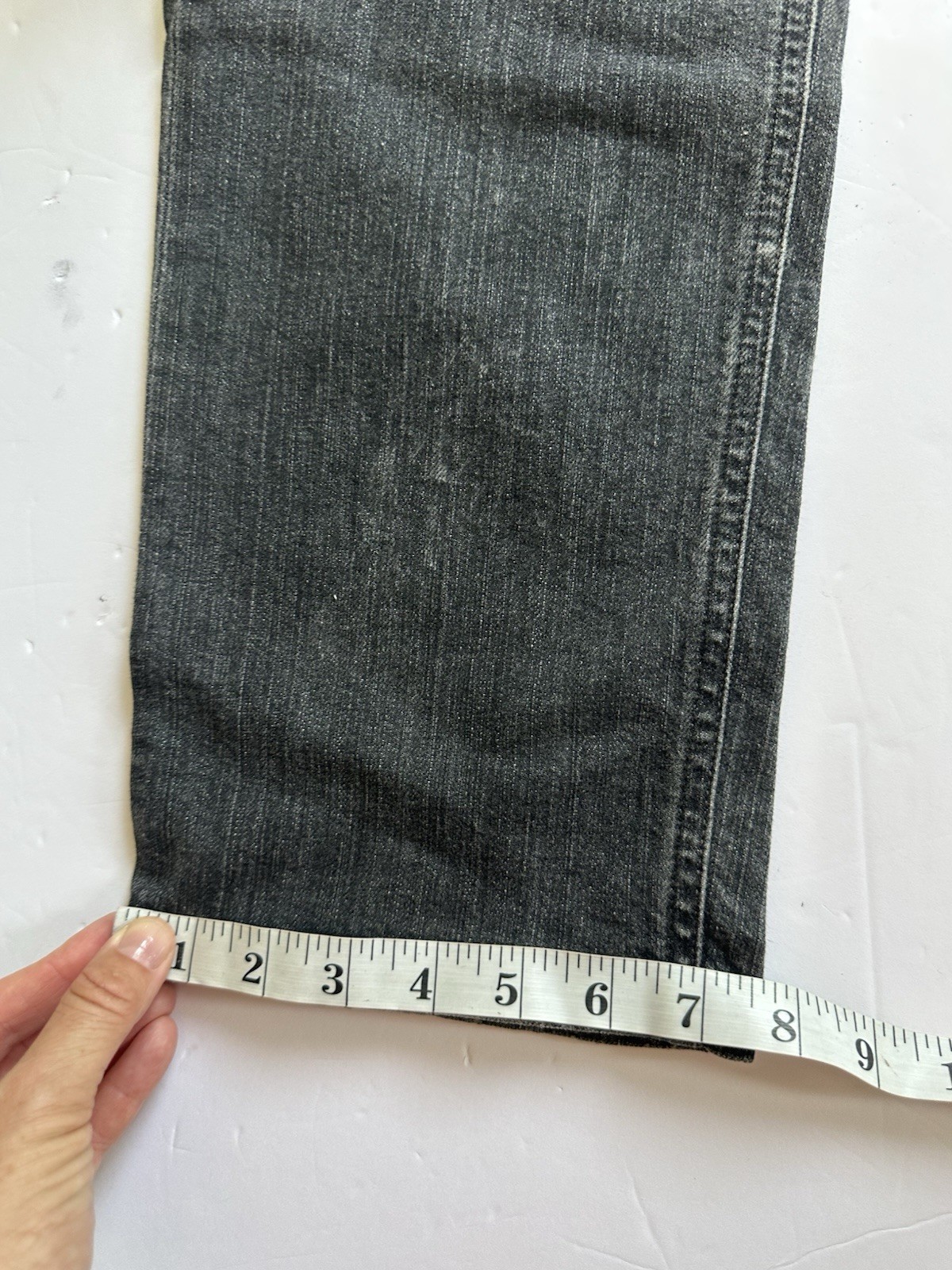 DIESEL Men’s Gray/Black Heeven Button Fly Distressed Denim Jeans- Size 33×34