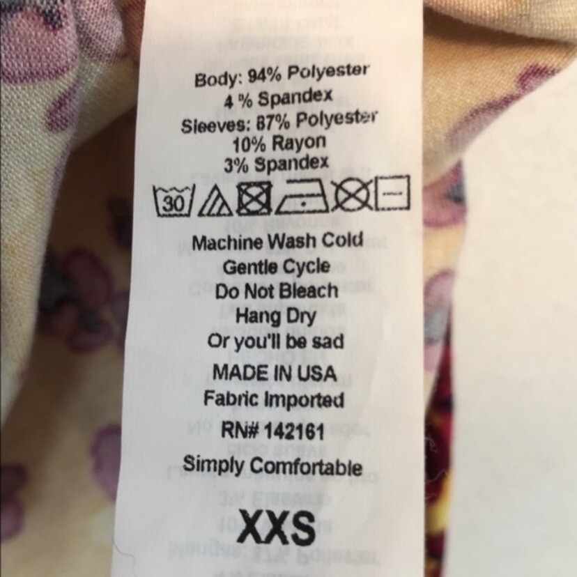 Lularoe Randy Tee Floral Print Size XXS