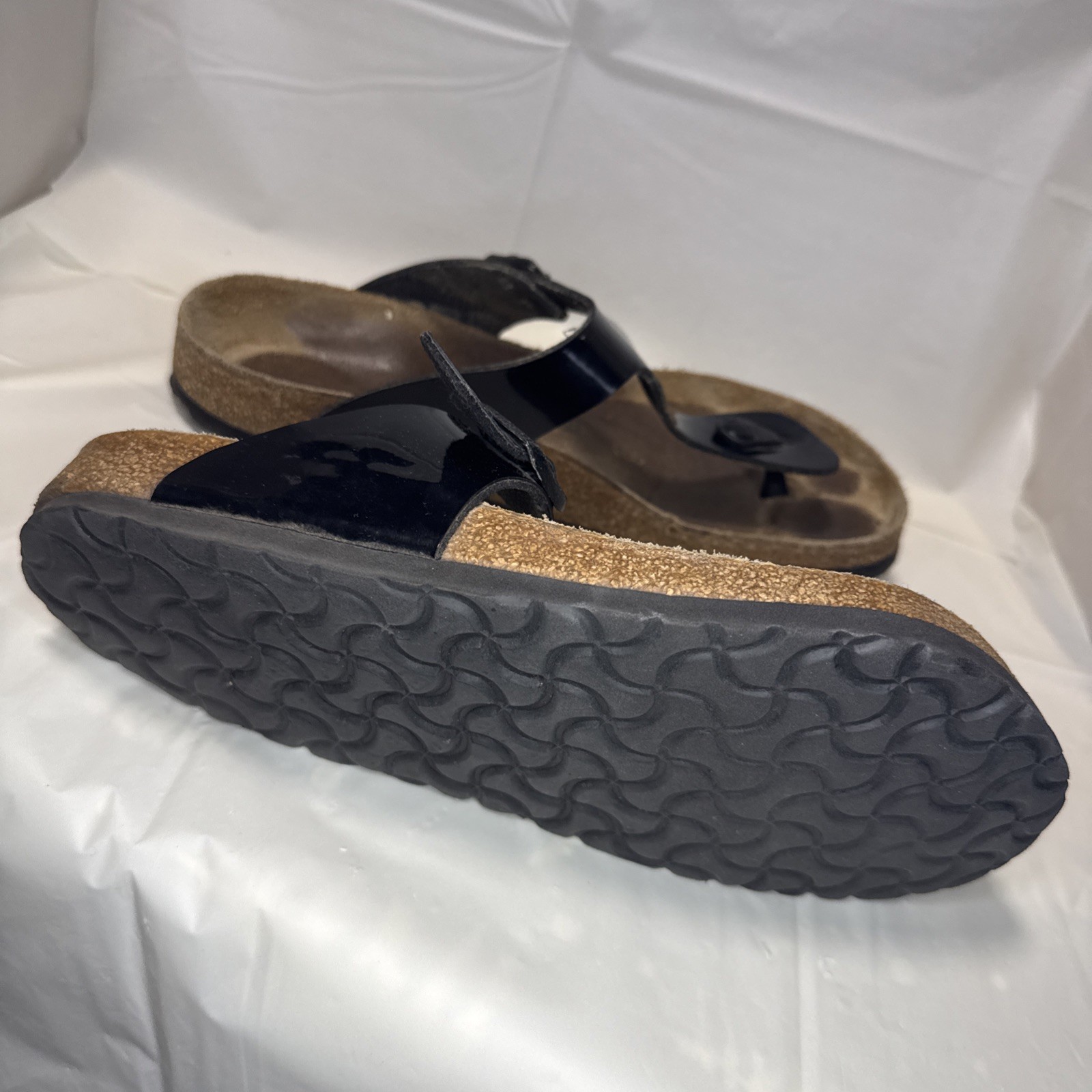 Birkenstock Gizeh Black Thong Sandals Women’s Size 41 US L10/M8 Leather