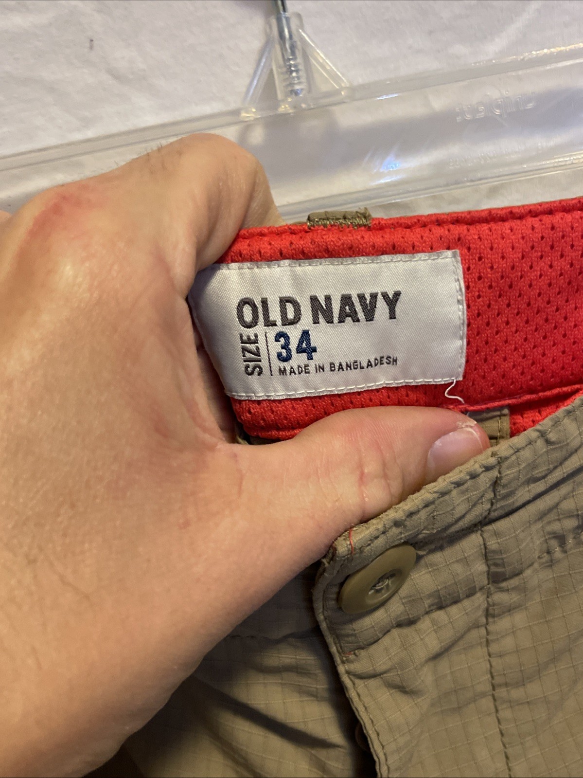 Old Navy Mens Brown Nylon Polyester Cargo Hiking Activewear Shorts Size 34
