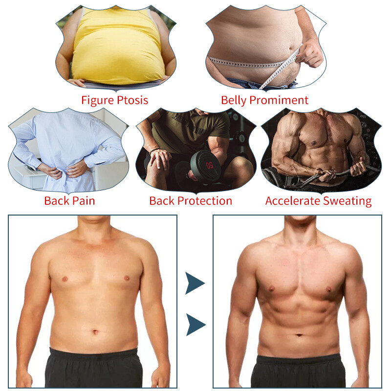 Men’s Neoprene Sauna Sweat Vest Body Shaper Shapewear Waist Trainer Loss Weight
