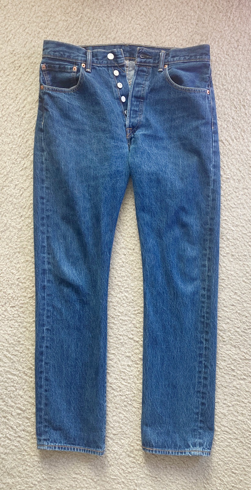Levis 501 Jeans Men Size 32×30 Denim Blue Straight Leg Button Fly