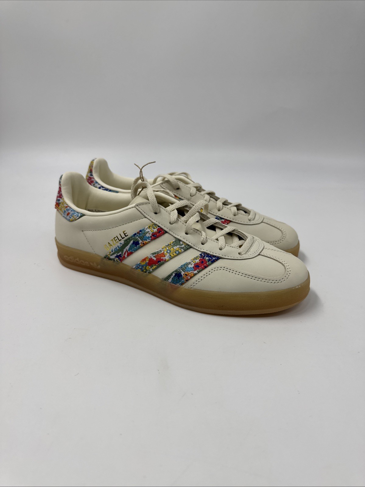 Liberty London x adidas Gazelle L Floral Embroidery Off White JH7370 Womens Sz 8