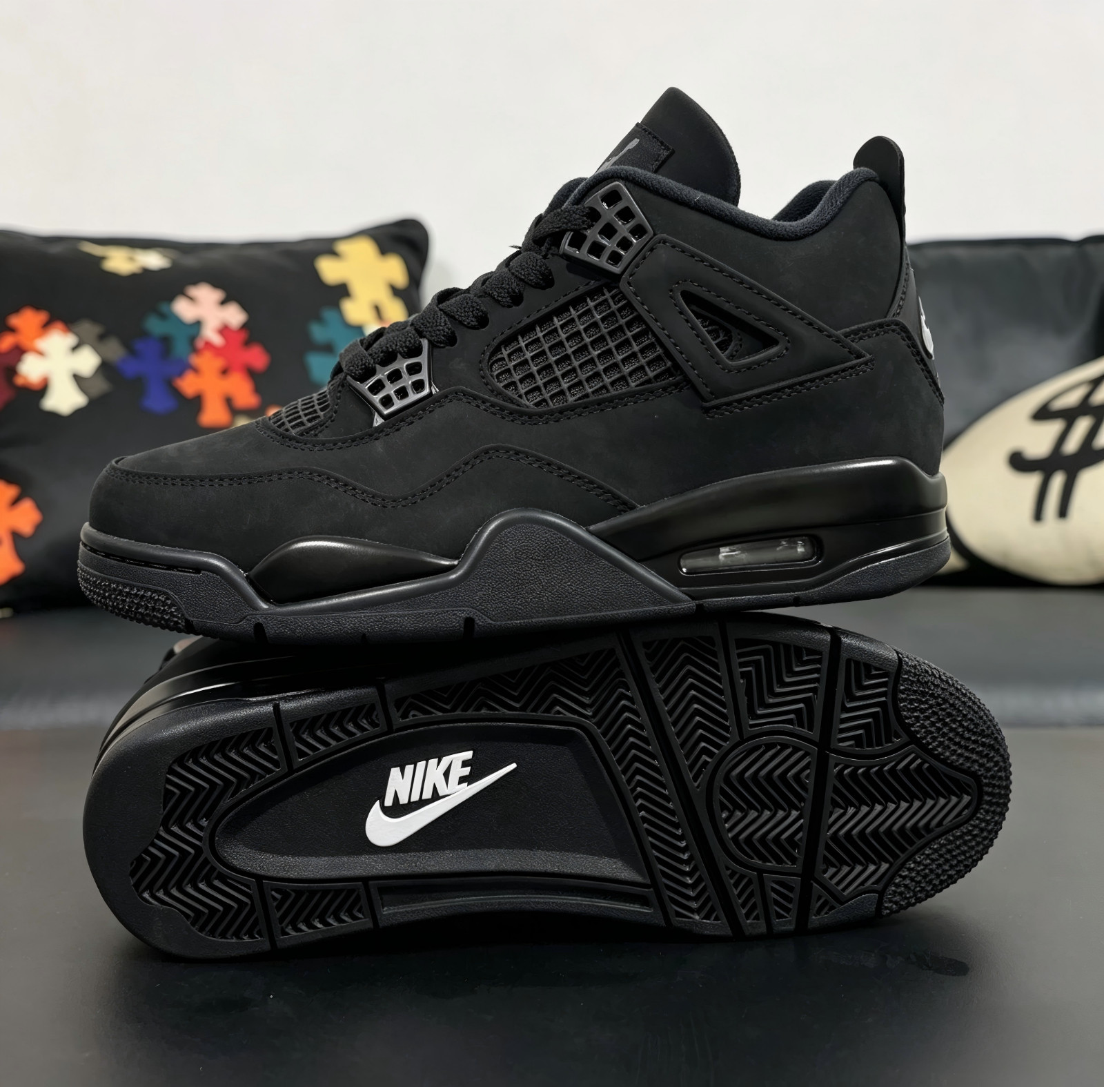 Jordan 4 ”Black Cat” retro Basketball Men’s Shoes Mid Top Shoes (2025)