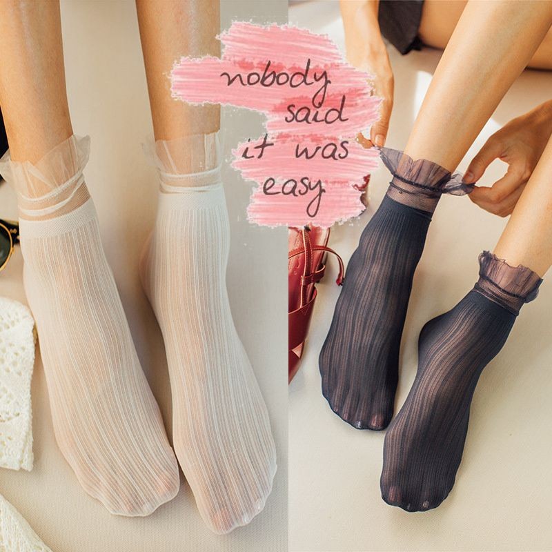 Women’s Socks Socks Low Cut New Velvet Japanese Style Bunching Sweet Lace