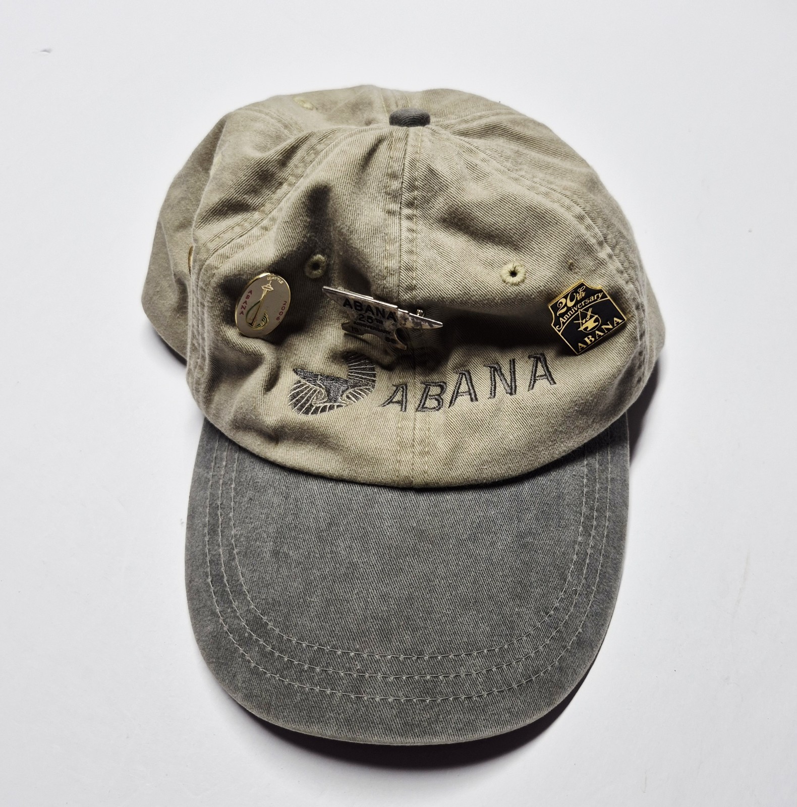 Vintage ABANA Blacksmith Hat Cap + 4 Collector Anvil Seattle Pins Rare 90s Art