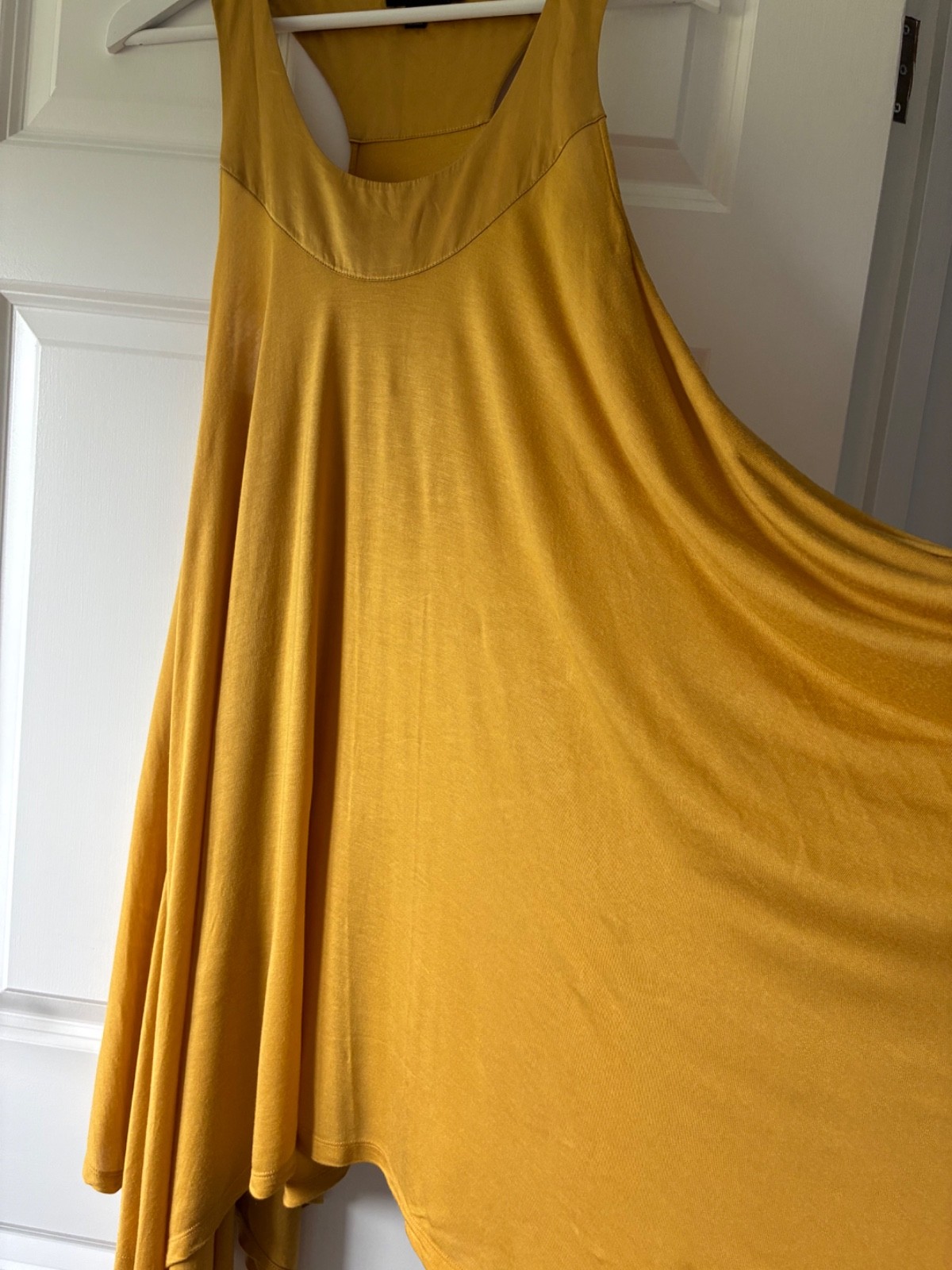 Ted Baker Mustard Yellow Modal Silk Trim Maxi Dress UK 14 Size 4 Oversized