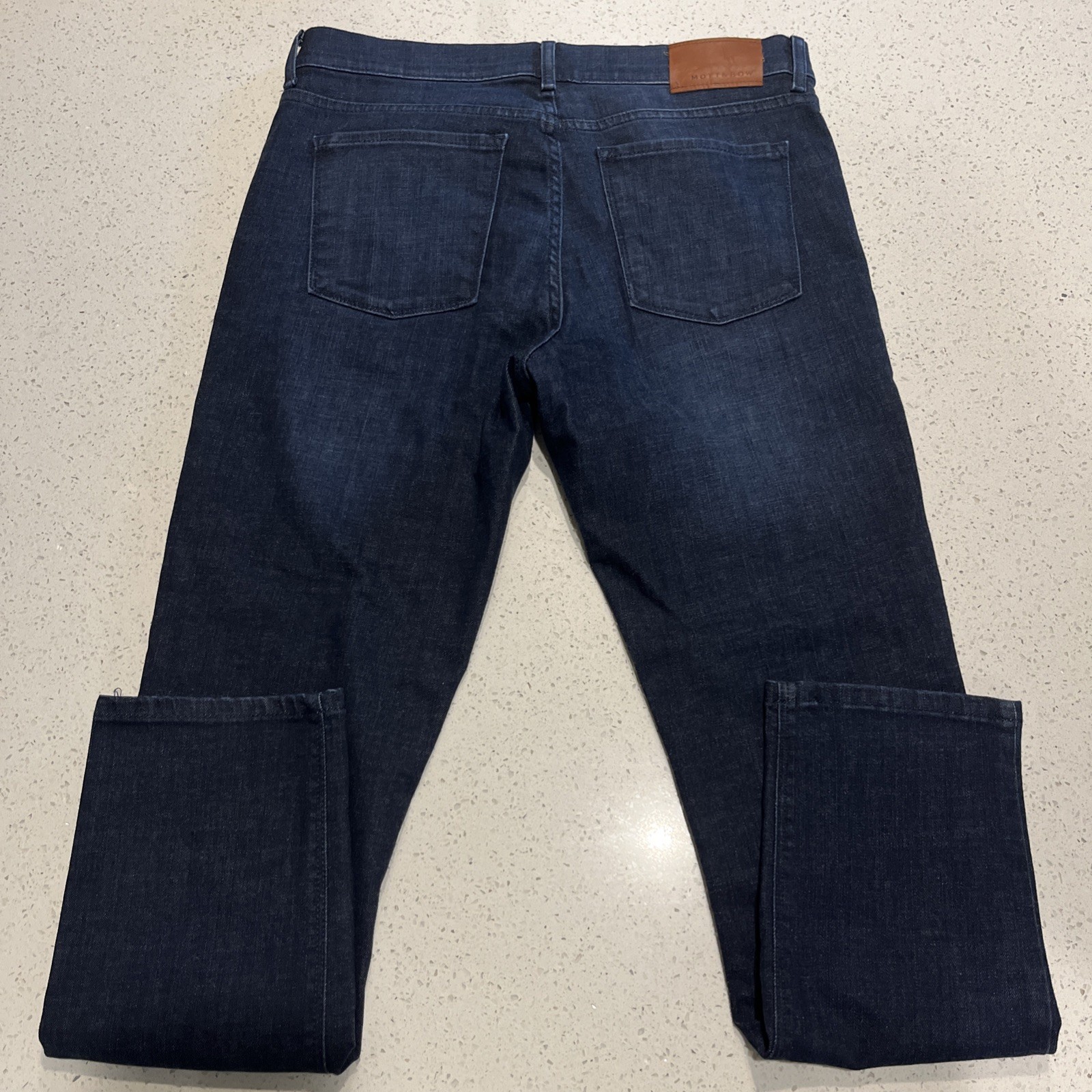 Mott And Bow Mens Jeans 32×30 Blue Straight Leg Dark Wash Denim