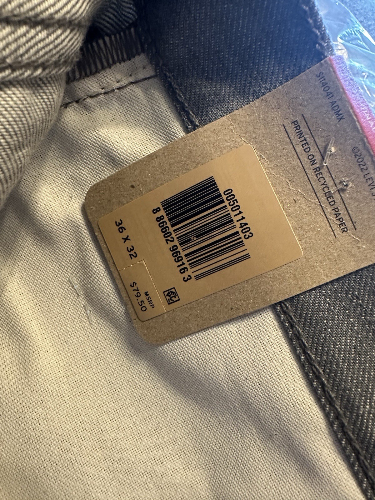 Levi’s Men’s 501 Original Shrink-to-Fit Jeans 36W x 32L, Silver Rigid – Stf