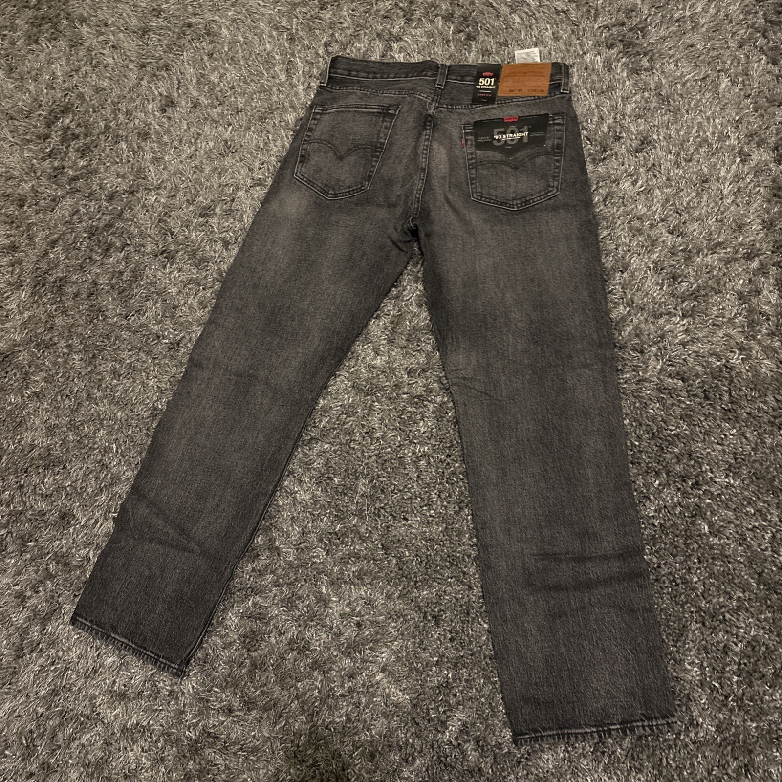 NEW Levi’s 501 ’93 Straight Jeans Gray Men’s 32×30 Button Fly Denim 798300142