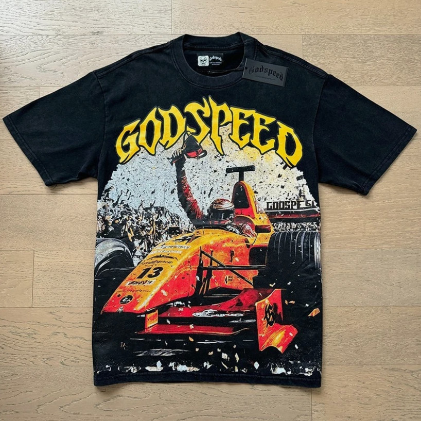 NEW Mens Godspeed Short Sleeve Street Rock Style Pure Cotton T-Shirt 2 colors
