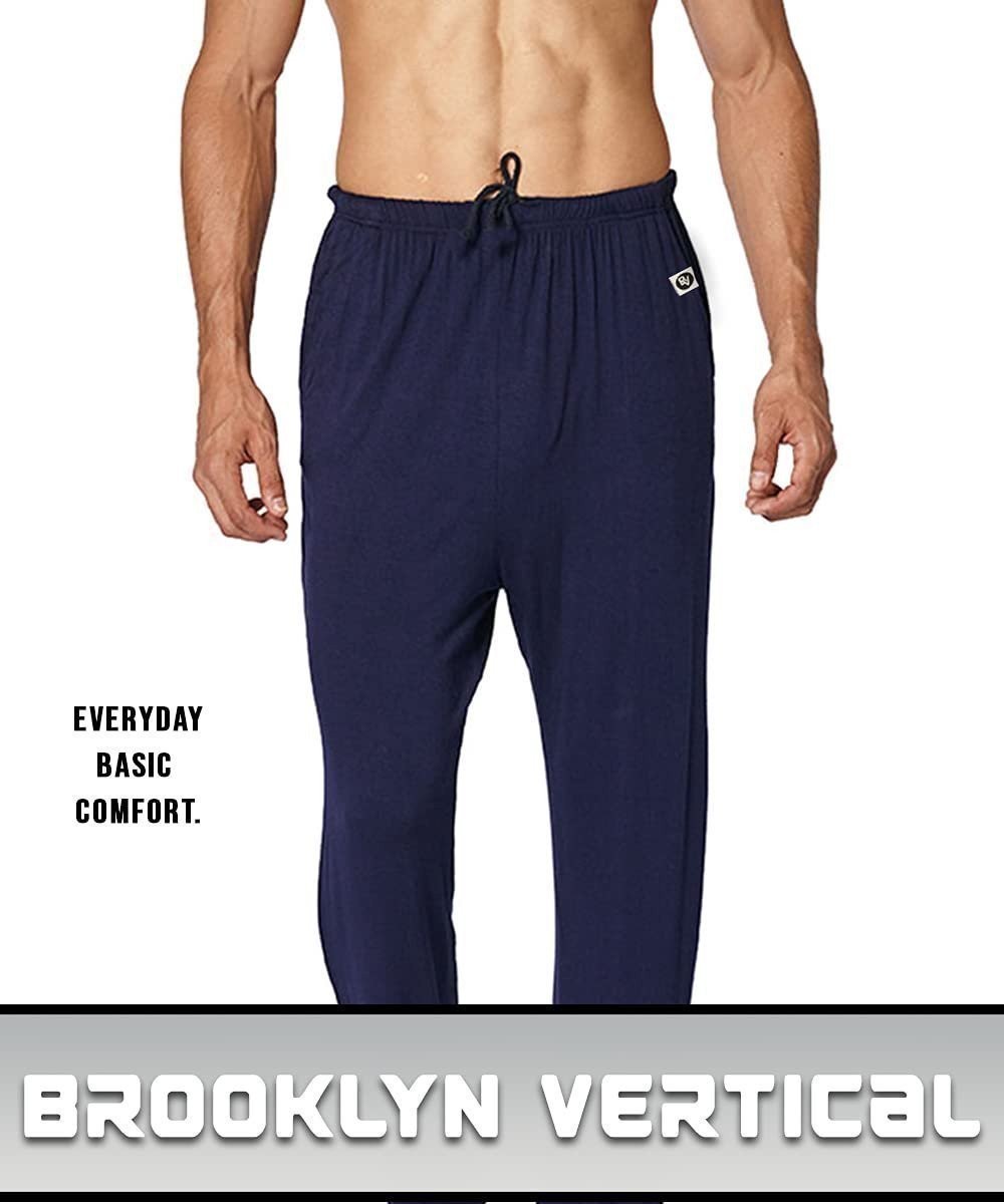 BROOKLYN VERTICAL 3-Pack Mens Sleep & Loungewear Pant|Soft Comfortable Cotton|Dr