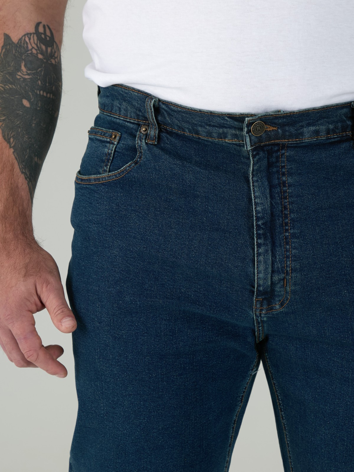 Rockford Mens Blue Stretch Jeans Comfort Fit Carlos 28″ 30″ 32″ 34″-40″ (RJ410)