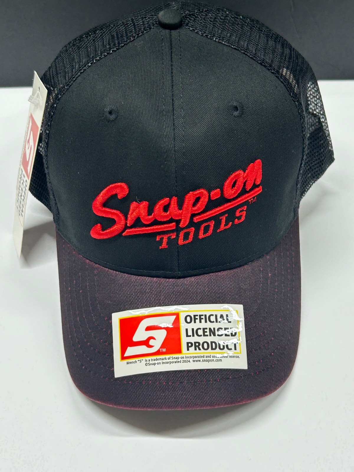 NEW Snap On Tools Hat Baseball Black Red Logo Snap back adjustable