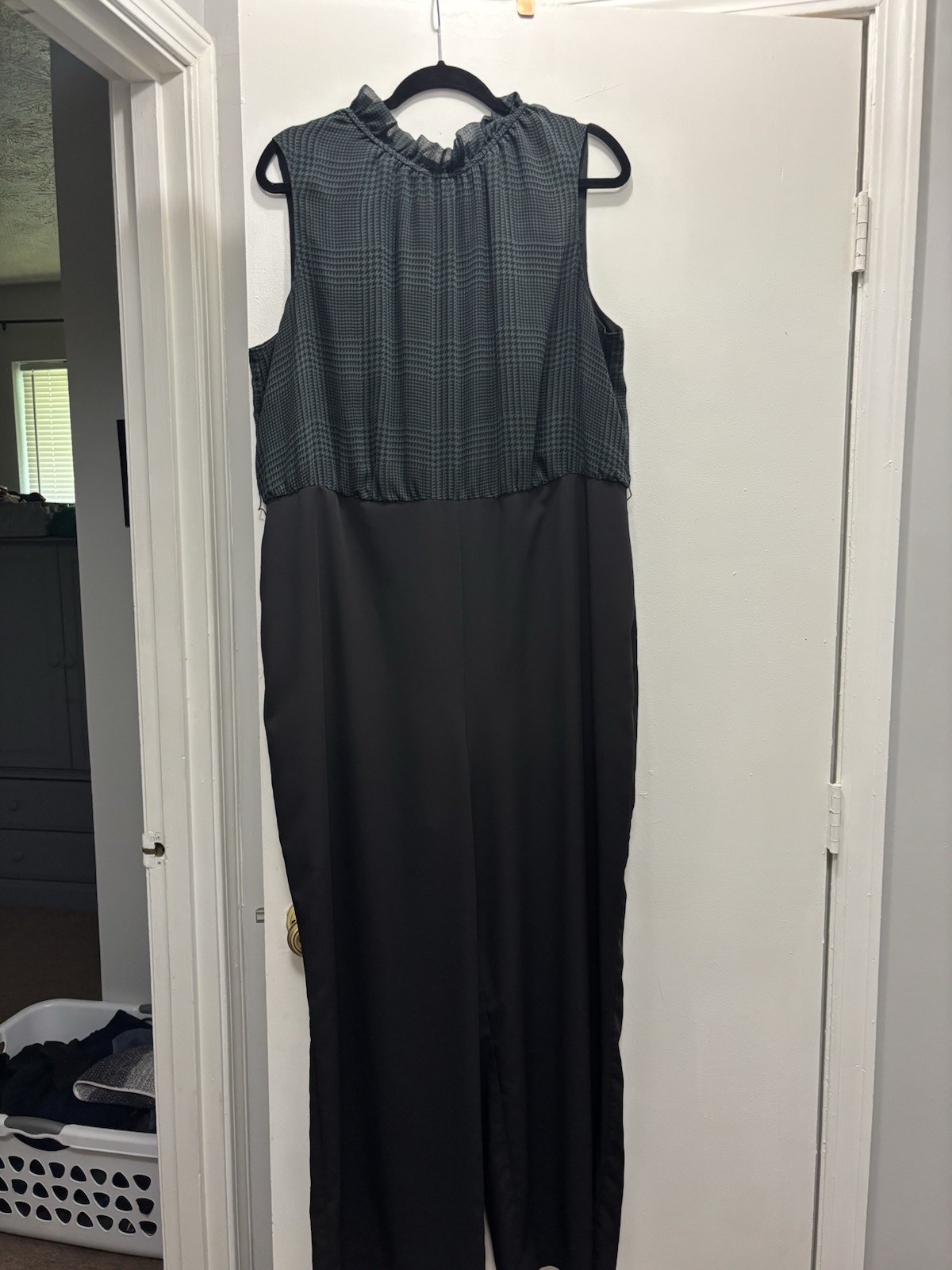 Apt. 9 Women’s 2XL Sleeveless Solid Jumpsuit One-Piece Black/Blue Regular