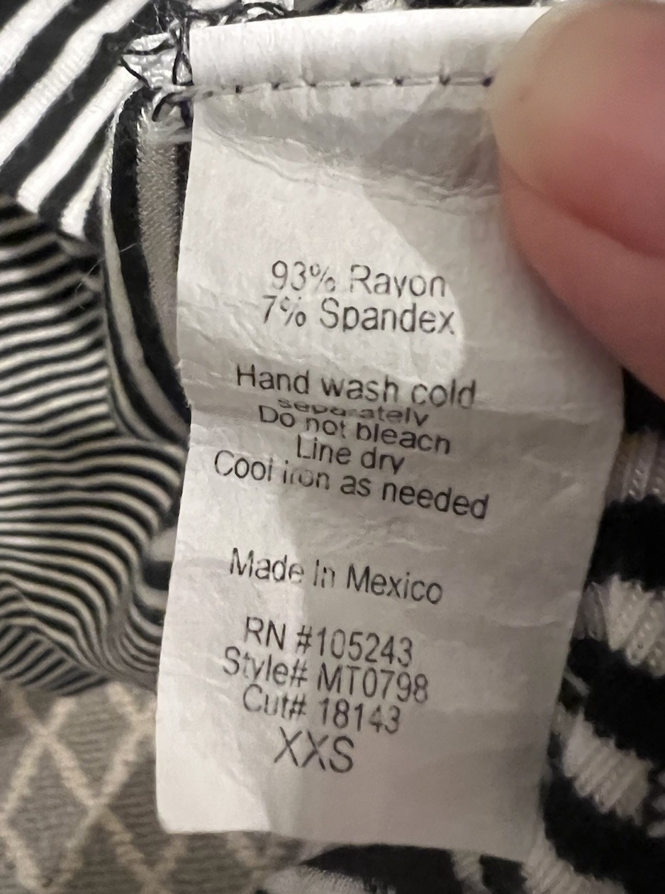 Bobeau High/Low Jersey Cardigan XXS Black White Stripe EUC Rarely Worn