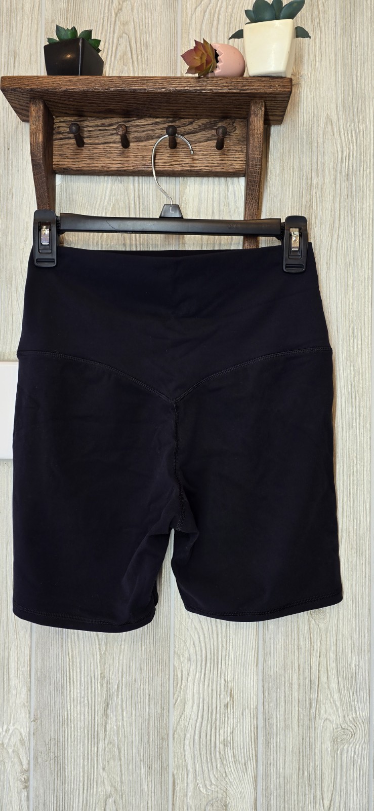Women’s Activewear Biker Shorts Black XL Solid Nylon/Spandex Hand Wash Only