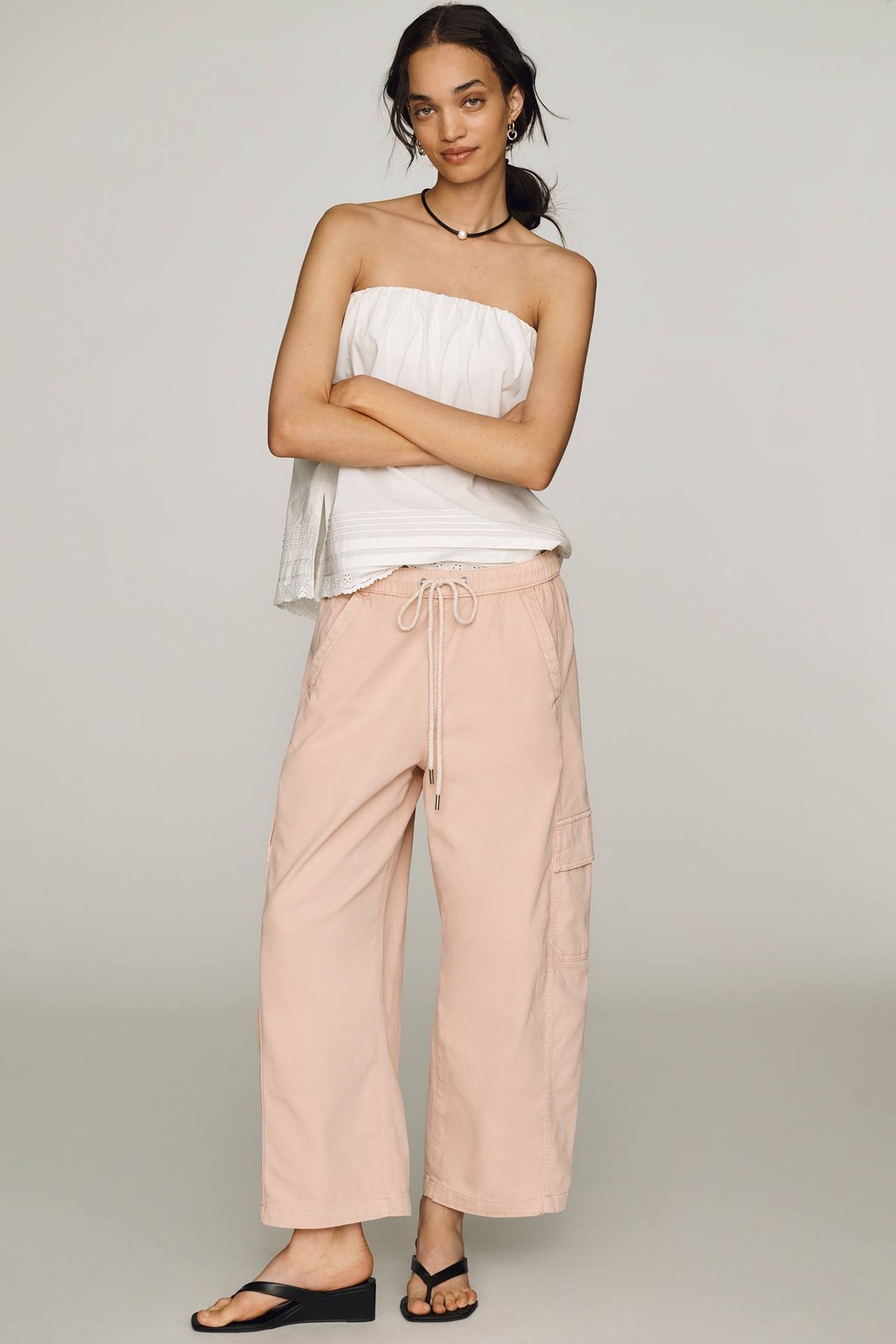 Anthropologie – Pilcro Izzie Relaxed Pull-On Cargo Barrel Pants – FreeShip Auth