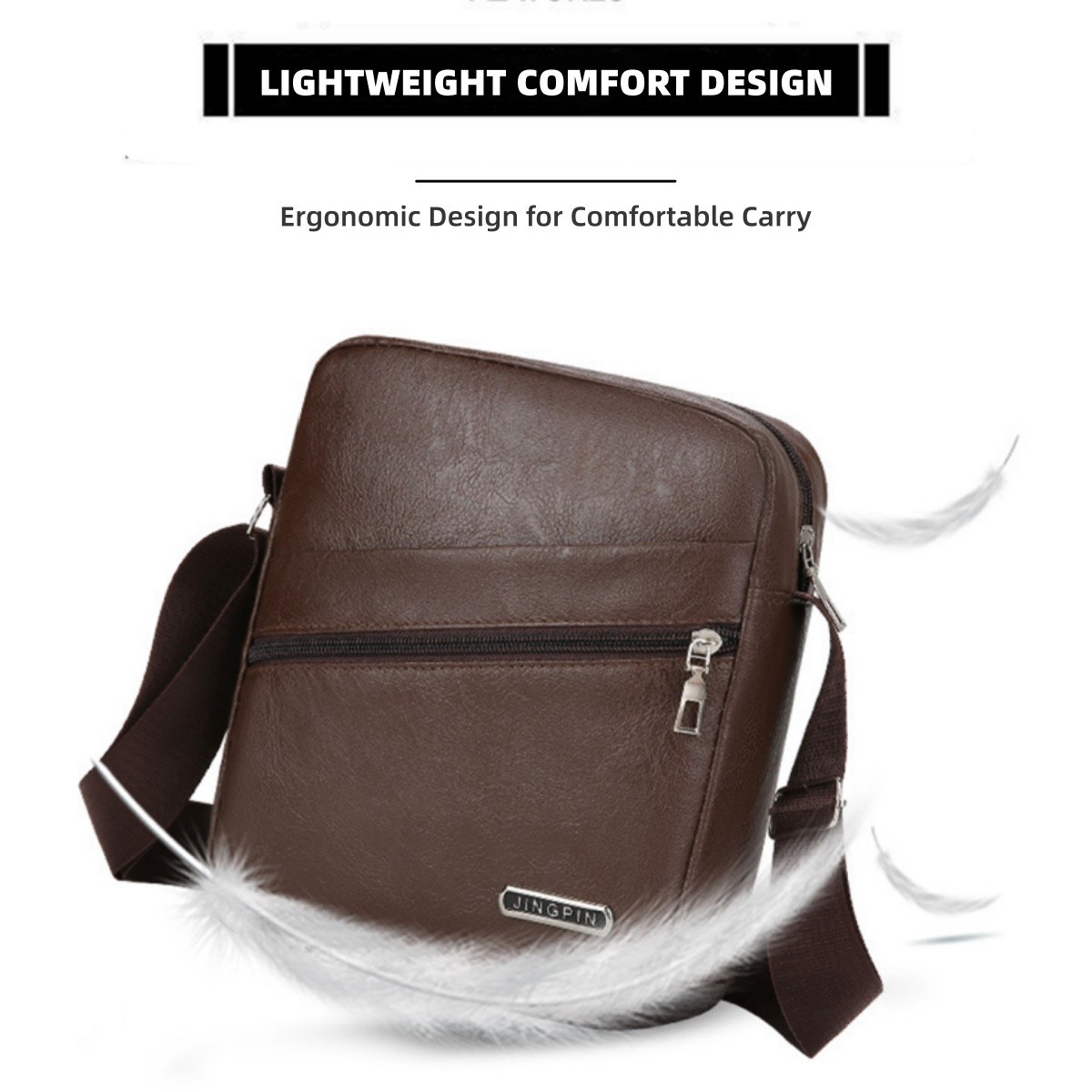 Men’s Leather Crossbody Bag Shoulder Sling Travel Casual Messenger Chest Pack US