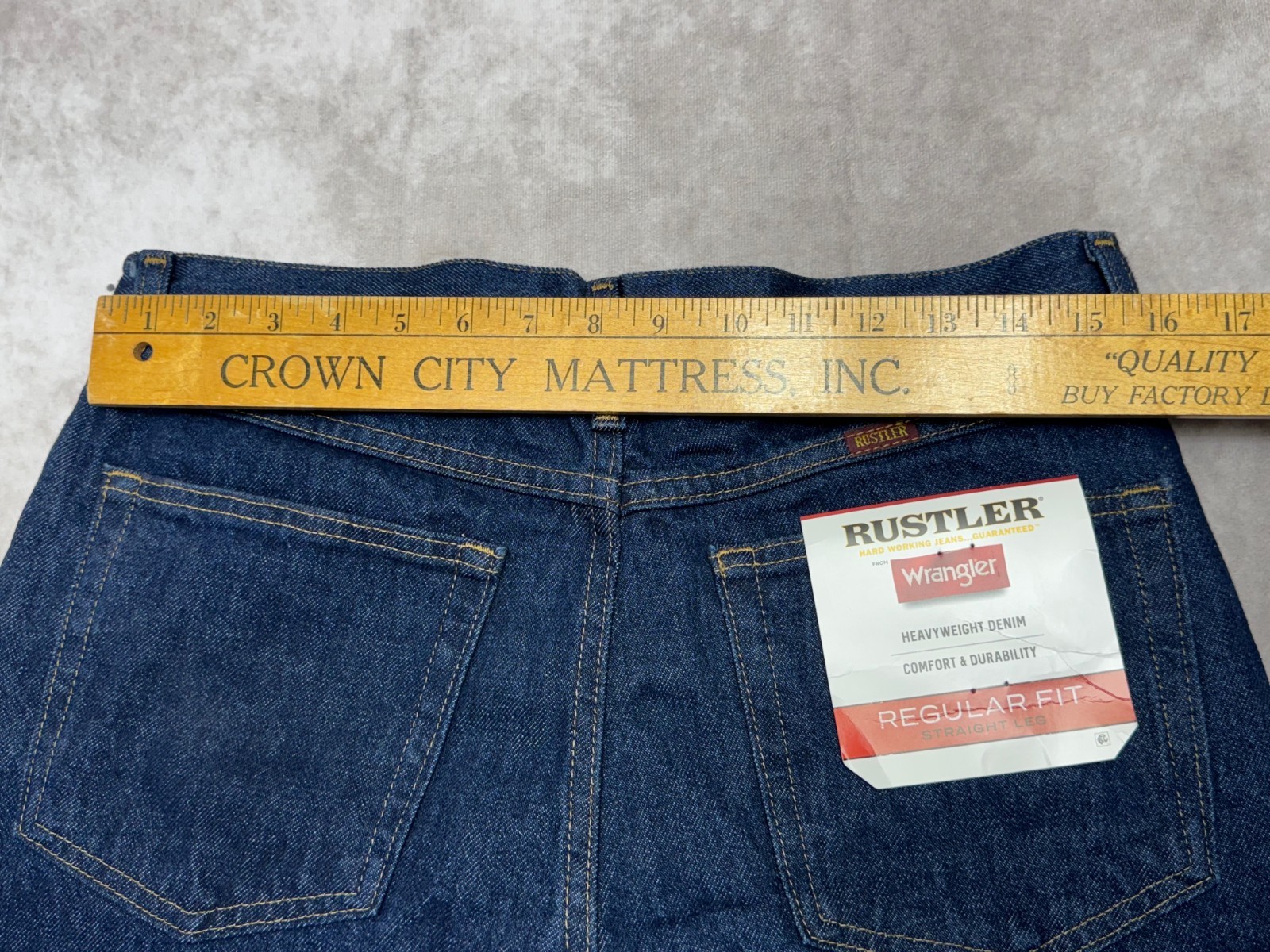 Rustler By Wrangler Mens Jeans 32×30 Regular Fit Straight Leg Dark Wash – NWT