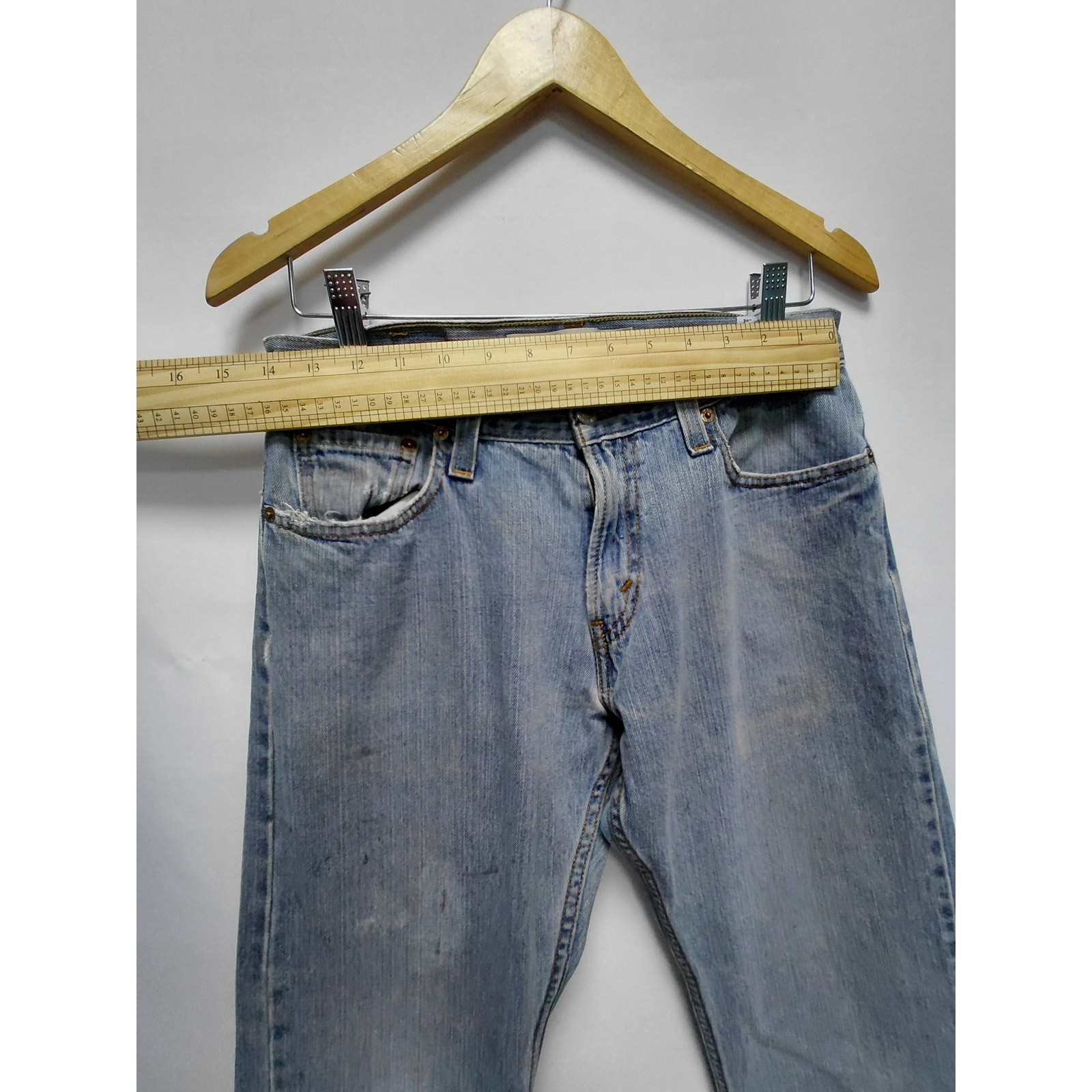 Levi’s 527 Low Boot Cut Jeans Light Wash Low (8-10 in) Regular Denim Size 30×32