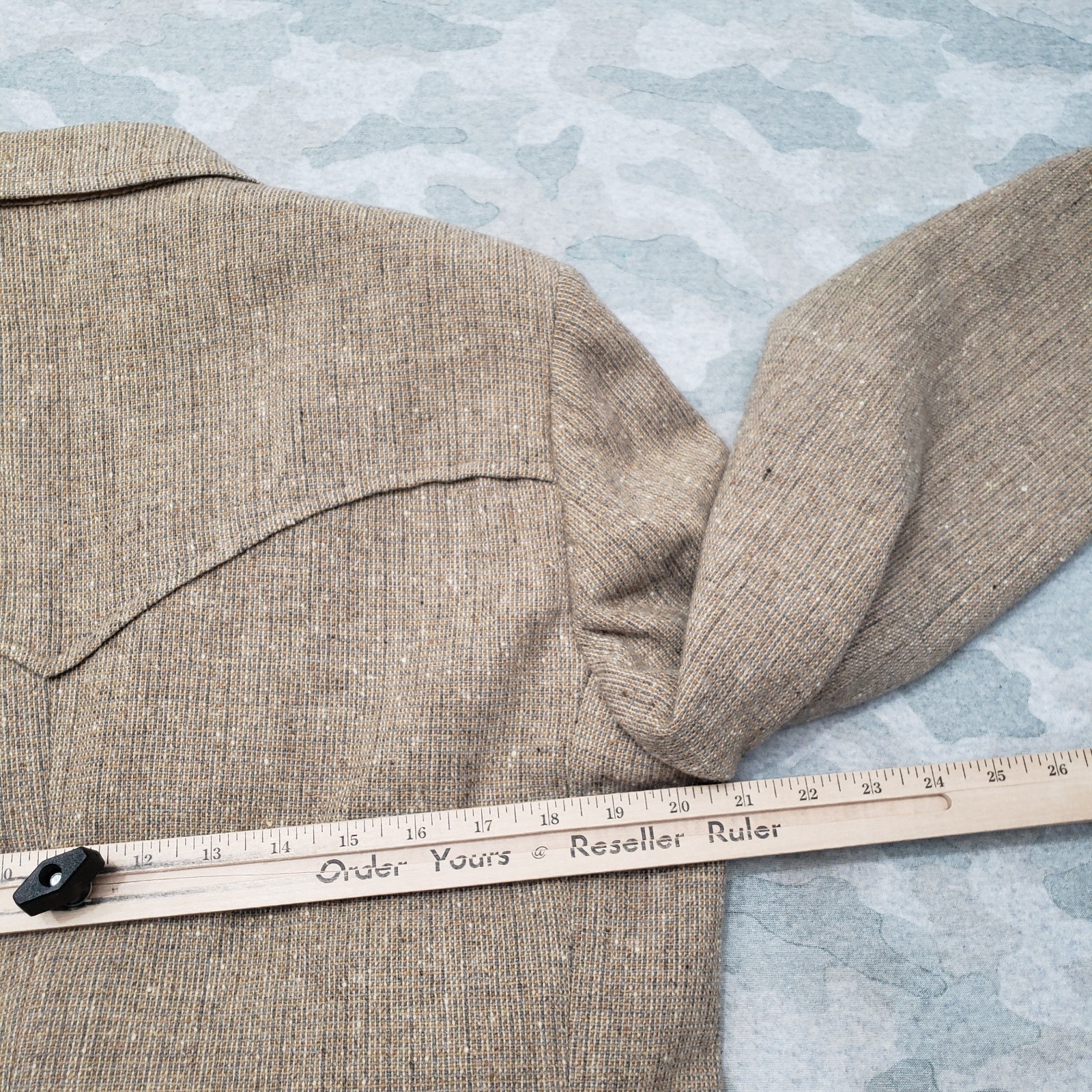 Vtg Pendleton Blazer Mens 42 Tan Wool 100% Two Button Western Sport Coat 60s 50s