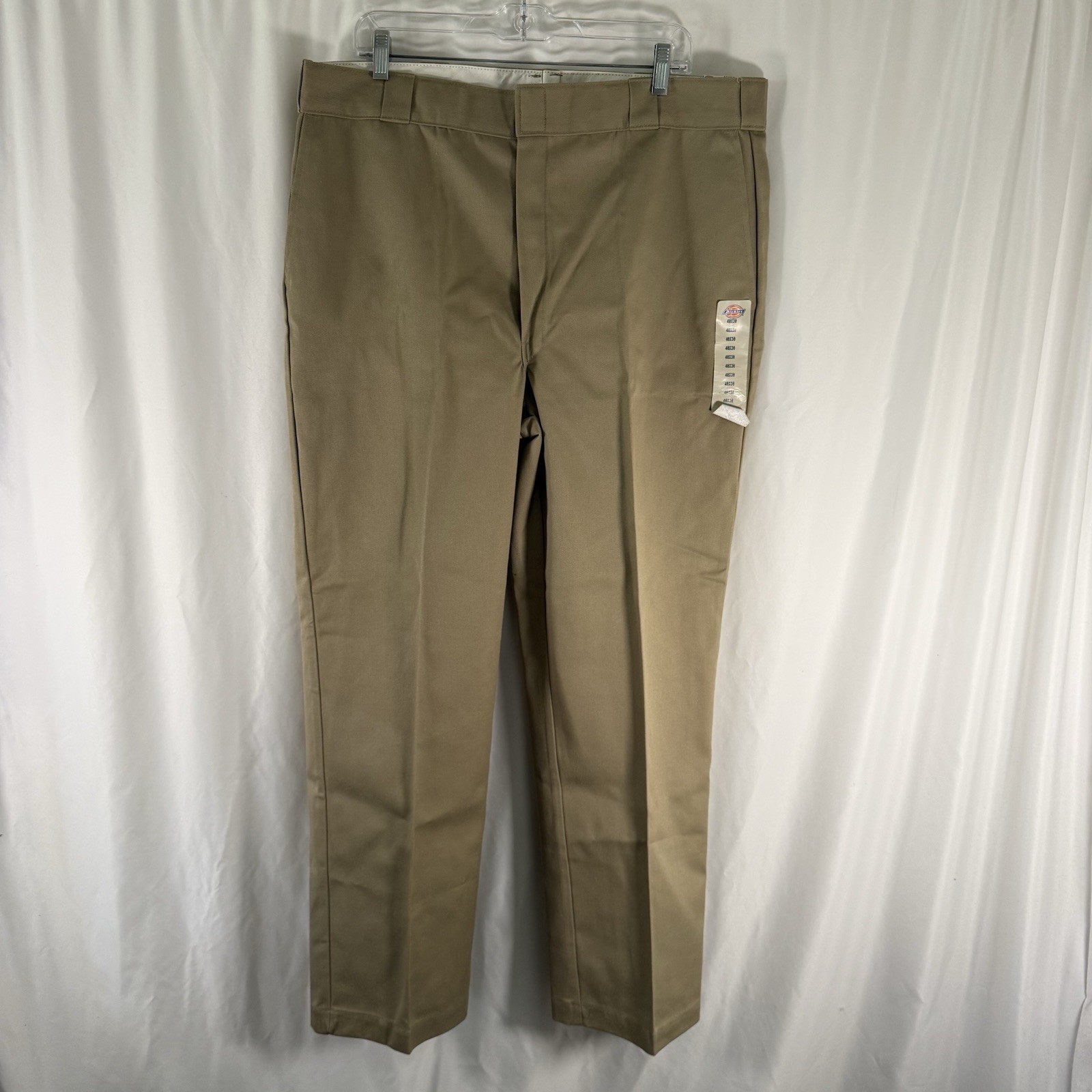 New Dickies Pants Men’s 40×30 Khaki Skater Cotton Blend Flat Front Slash Pockets